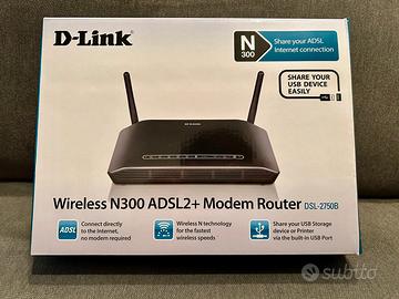 Modem Router N300 ADSL2+ D-Link DSL-2750B