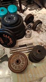 Dischi, manubri, bilancieri, pesi