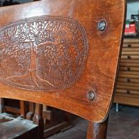 Set di 5 sedie (schienale intarsiato)