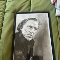 Ritratto originale Charles Bukowski- disegno a man