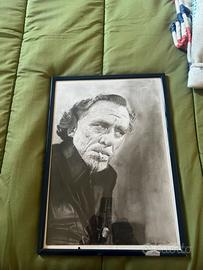 Ritratto originale Charles Bukowski- disegno a man