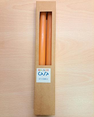 Set 2 candele arancio Galileo Casa