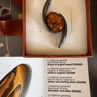 Ciondolo ambra e argento