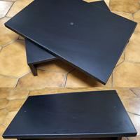 Base girevole TV + altra fissa, 56x38x17 cm, legno