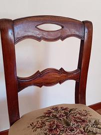 sedia legno massello anni 50.