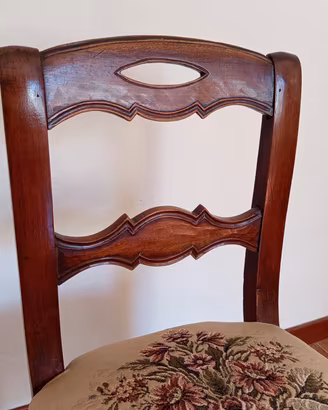 sedia legno massello anni 50.