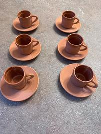 6 tazzine da caffe in terracotta