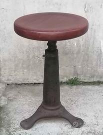 sgabello Singer industrial vintage ghisa epoca 