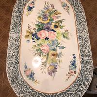 Tavolino capodimonte porcellana dipinta a mano