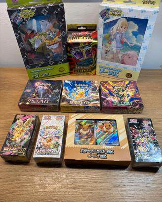 Lotto 6 Box, 2 Mazzi e 2 Album Pokemon Giapponese 