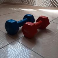 Manubri per palestra da 4 e 5 kg