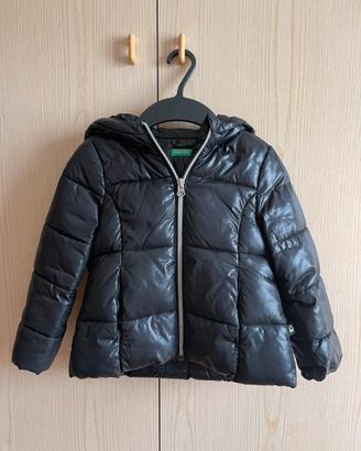 Piumino “Benetton” nero lucido bimba 3-4 anni
