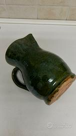 Brocca in ceramica smaltata verdone