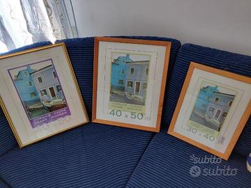 Cornici in legno,1 da 30x40 e 2 da 40x50