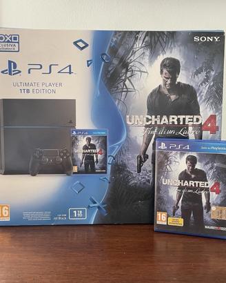 SONY PS4 BOXATA COMPLETA+ GIOCO UNCHARTED