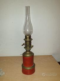 Lampada ad olio vintage con vetro originale