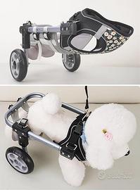 carrello  con ruote per cani disabili