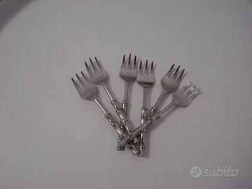6 forchette dessert vintage