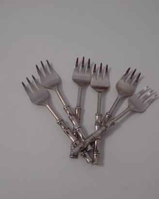 6 forchette dessert vintage