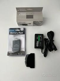 Batteria 3600mAh + Coperchio PSP + Caricabatterie