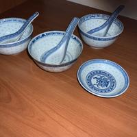 Set ciotole porcellana chicco di riso