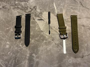 Set di 2 cinturini di pelle nuovi 20mm.