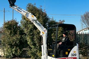 E217 Mini escavatore 17 q.li Bobcat 320 carro alla