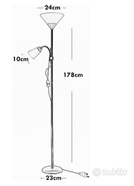  Piantana lampada LED da terra 2 luci