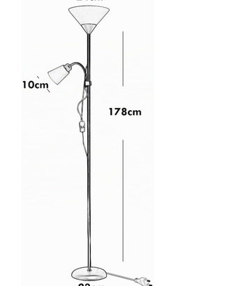  Piantana lampada LED da terra 2 luci
