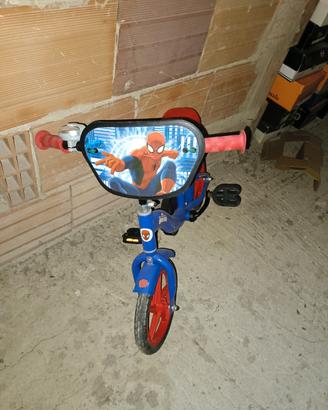 bici spider man 10 pollici