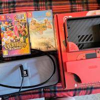 Nintendo Switch OLED Red Mario edition + giochi