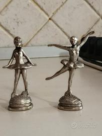 coppia ballerine in peltro vintage 