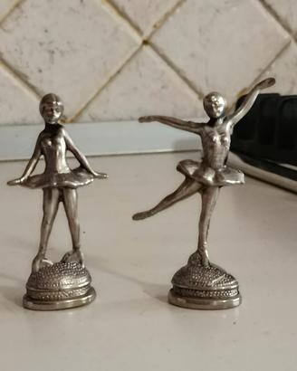 coppia ballerine in peltro vintage 