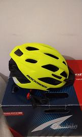 casco per bicicletta giallo fluo 