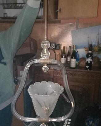 lampadario antico  in vetro di murano 