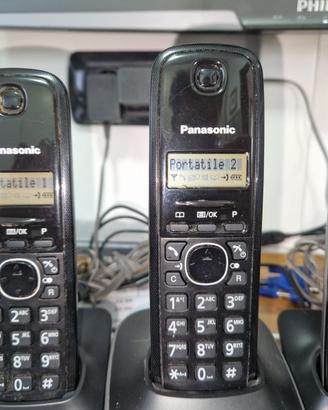 cordless panasonic TRIPLO KX-TG1611JT 3 telefoni