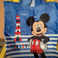 NUOVO poncho, telo mare 100 cotone, Disney, Mickey