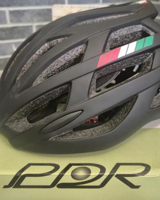 Casco Bici E-Bike P2R CiTY Helmet Nero Tricolore