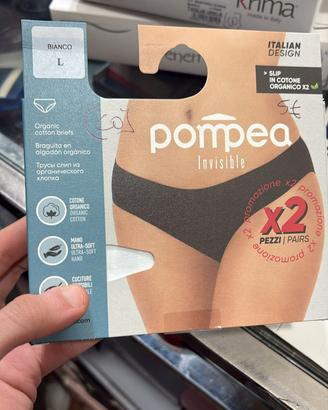 Slip Pompea donna bipack x2 cotone organico