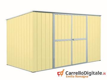 Casetta giardino in Acciaio 345x186cm - 6mq beige