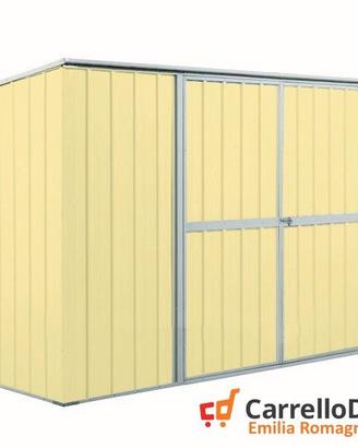 Casetta giardino in Acciaio 345x186cm - 6mq beige