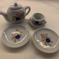 Set ceramica bimbi gioco vintage con fiori