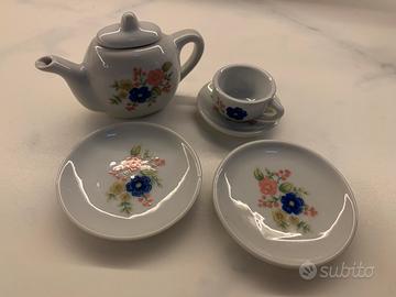 Set ceramica bimbi gioco vintage con fiori