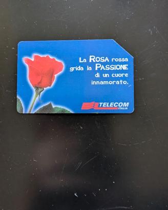 Scheda telefonica: Messaggi floreali - rosa