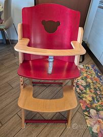 seggiolone in legno Pali