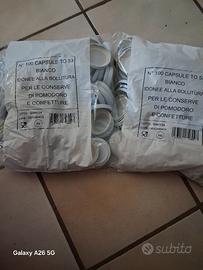 200 tappi bianchi mm 53 per bottiglie conserve 