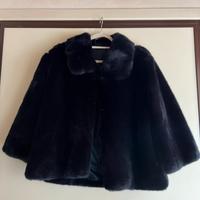 Giacchina di eco pelliccia blu