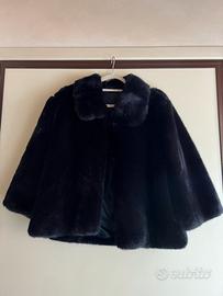 Giacchina di eco pelliccia blu