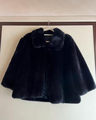 Giacchina di eco pelliccia blu