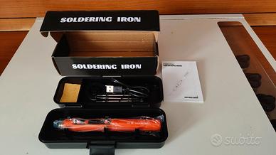 Saldatore stagno ricaricabile 450°C nuovo+punte